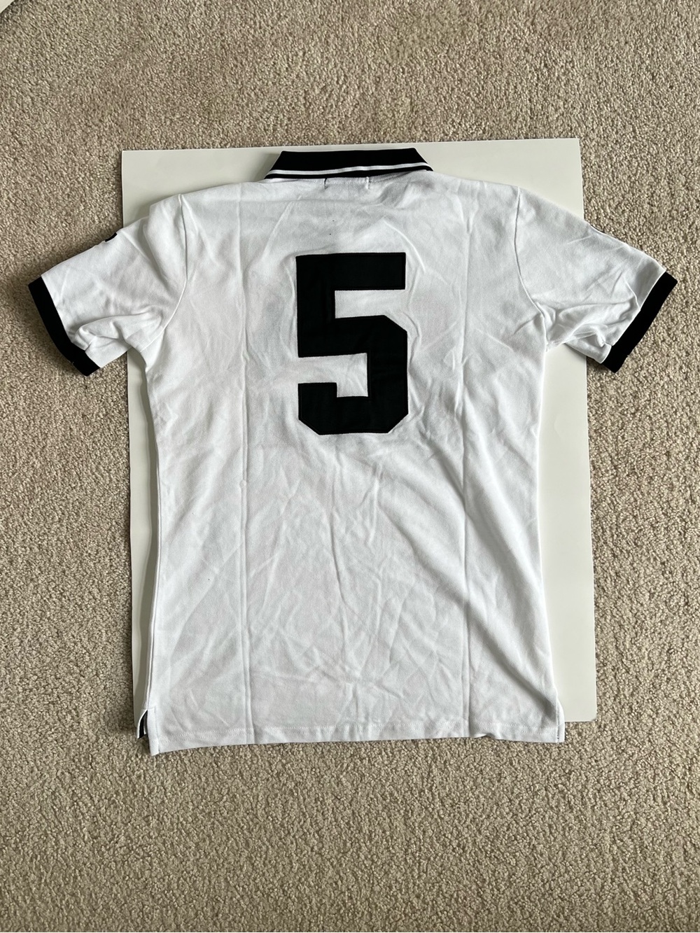 Ralph Lauren White Polo - Miami USA #5 - MEDIUM - Chief Keef Y2K Big Pony - Picture 3 of 9